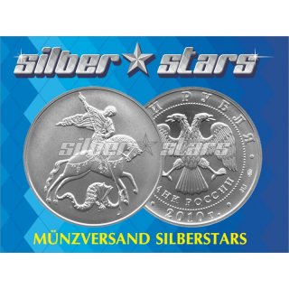 1 OZ Silber 3 Rubel St. Georg 2010