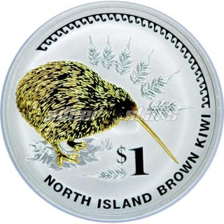 1 Unze KIWI 2006 BU gilded