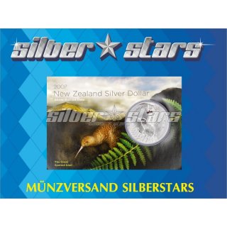 1 OZ KIWI New Zealand 2007 in Coincard