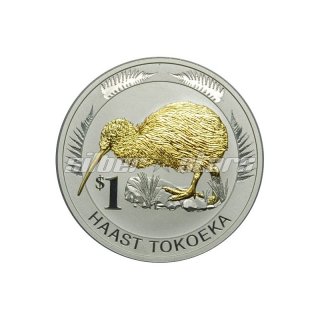 1 Unze KIWI 2008 BU gilded
