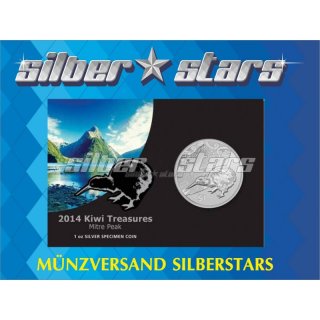 1 OZ KIWI New Zealand 2014 in Coincard