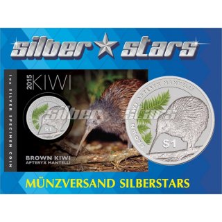 1 OZ KIWI New Zealand 2015 in Coincard