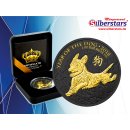 1 OZ Silver Lunar UK 2018 Gold Black Empire Edition