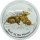 1 OZ Silver Mouse 2008 Lunar II gilded