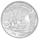 1 OZ silver Kangaroo 2018  in Caps