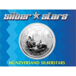 1 OZ Silber Hase 2011 Lunar II