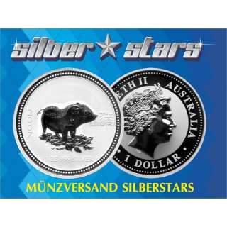 1 OZ Silber Schwein 2007  Lunar I