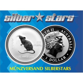 1 OZ Silber Maus  2008  Lunar I