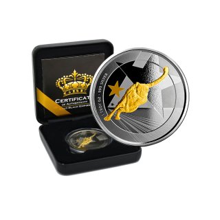 1 OZ Silber Gepard Kamerun Cheetah 2019 Gold Black Empire Edition