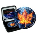 1 OZ Silber Maple Leaf Color ICE &amp; FIRE Edition in...