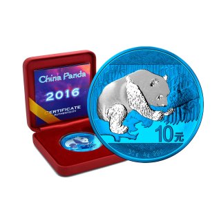 10 Yuan China Panda 2016 Space Blue Edition in Box + CoA