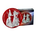 The Allegories 2019 Britannia &amp; Germania 1 oz 999 Silber Space Red Edition