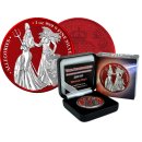 The Allegories 2019 Britannia &amp; Germania 1 oz 999 Silber Space Red Edition