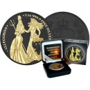 The Allegories 2019 Britannia &amp; Germania 1 oz 999 Silber Black Gold Space Edition