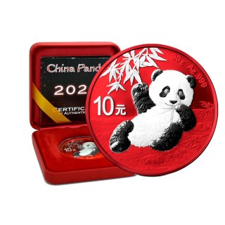 10 Yuan China Panda 2020 Space Red Edition in Box + CoA