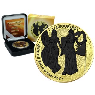 The Allegories 2019  Columbia &amp; Germania 1 oz 999 Silber Gold Space Edition