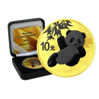 10 Yuan China Panda 2020 Space Gold Edition in Box + CoA