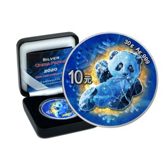 10 Yuan China Panda 2020 Lighting ICE Edition in Box CoA