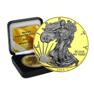 1 OZ Silber Eagle 2020 Space Gold Edition