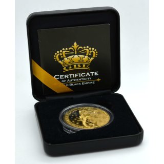 1 OZ Silber Barbados 2020 Seahorse Gold Black Empire Edition