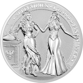 The Allegories 2020 Italia &amp; Germania 1 oz 999 Silber