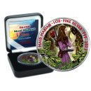1 OZ Silber Maid Marian 2022 Antique Finish Color
