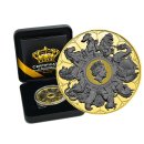 2 OZ Silber Queens Beasts Completer 2021 Gold Black...