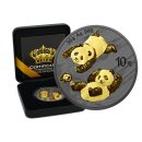 10 Yuan Silber China Panda 2022 Gold Black Empire Edition