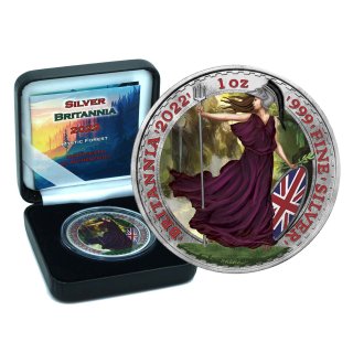 1 Unze Silber Britannia 2022 Mystic Forest Edition in Box + CoA