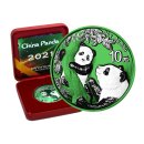 10 Yuan China Panda 2021 Space Green Edition in Box + CoA