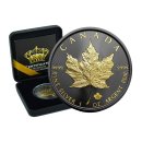 1 OZ Silber Maple Leaf 2022  Gold Black Empire Edition