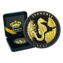 1 OZ Silber Samoa 2021 Seahorse Gold Black Empire Edition