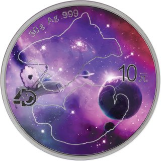 10 Yuan Silber China Panda 2022 Glowing Galaxy Edition