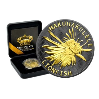1 OZ Silber Tokelau Lionfish 2022 Gold Black Empire Edition