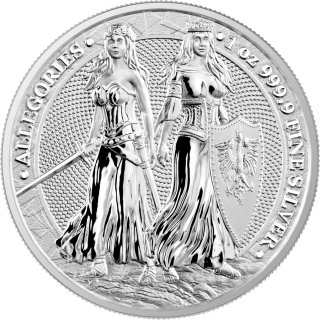 The Allegories 2022 Polonia &amp; Germania 1 oz 999 Silber