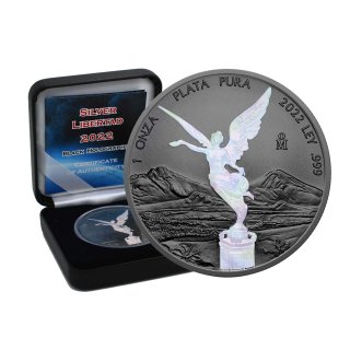 1 OZ Silber Mexico Libertad  2022 Black Holographic Edition