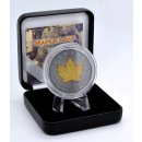 1 OZ Silber Maple Leaf 2022 Gold Treasure Edition in Box...