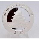 10 Yuan China Panda 2023 mit Goldapplikation