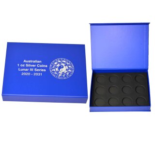 1 OZ LUNAR III PRESENTATIONSBOX f&uuml;r 12 M&uuml;nzen