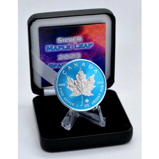 1 OZ Silber Maple Leaf 2023 Space Blue Edition