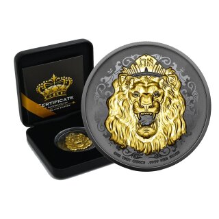 1 OZ Silber Niue Roaring Lion 2023 Gold Black Empire Edition