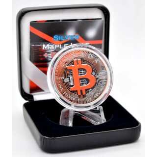 1 OZ Silber Maple Leaf 2025  Bitcoin Edition in Box + CoA