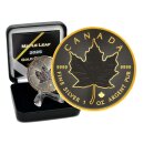 1 OZ Silber Maple Leaf 2025 Gold Outline Edition