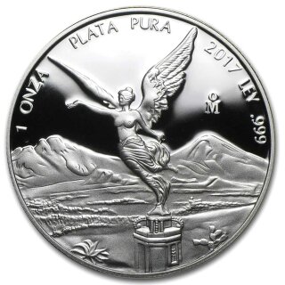 1 OZ Plata Pura / Libertad 2017 Polierte Platte