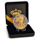 1 OZ Silber Eagle 2025 Gold Black Empire Edition