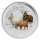 1 OZ Silber Ziege 2015 Lunar II mit Farbapplikation