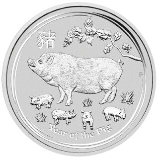 2 OZ Silver Pig 2019 Lunar