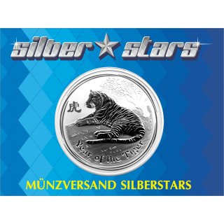 1/2  OZ Silber Tiger 2010  Lunar II