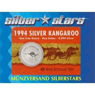 1 OZ Kangaroo 1993 in Coincard