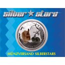 1 OZ Silber Hase 2011 Lunar II mit Farbapplikation